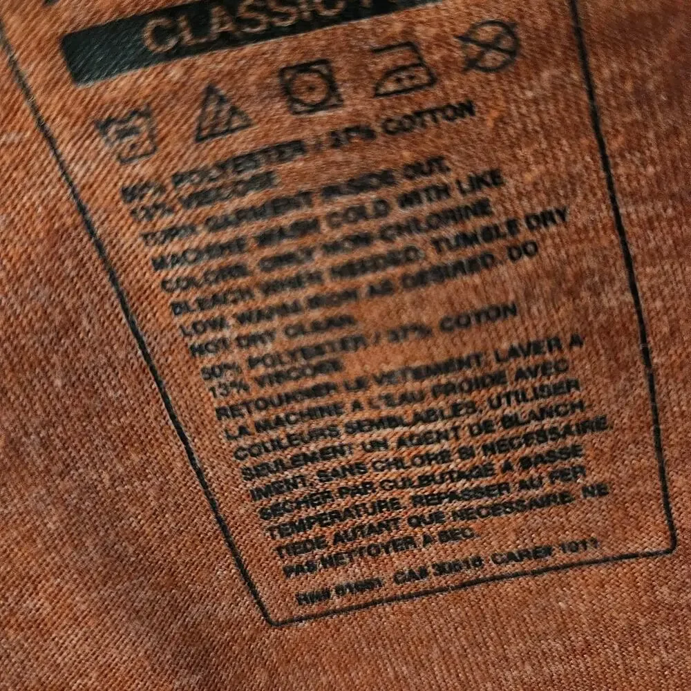 THE NORTH FACE Long Sleeve Tshirt XXL Classic Fit Orange Bear 1966
